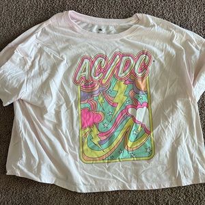 AC/DC Cropped Colorful Tee